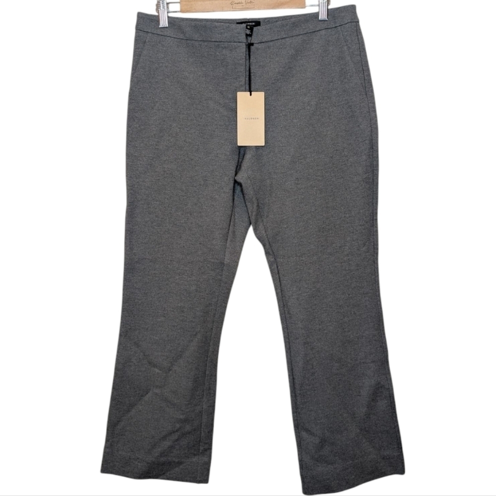 Halogen Nordstrom Grey Women's Flared Stretch Office Trouser Pants Size 10